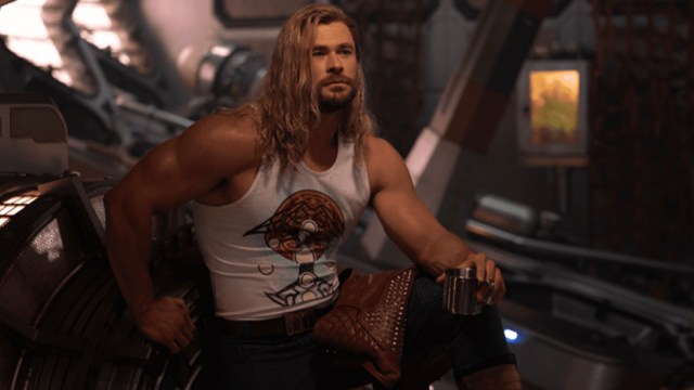 Chris Hemsworth is Mighty Thor in a skintight shirt