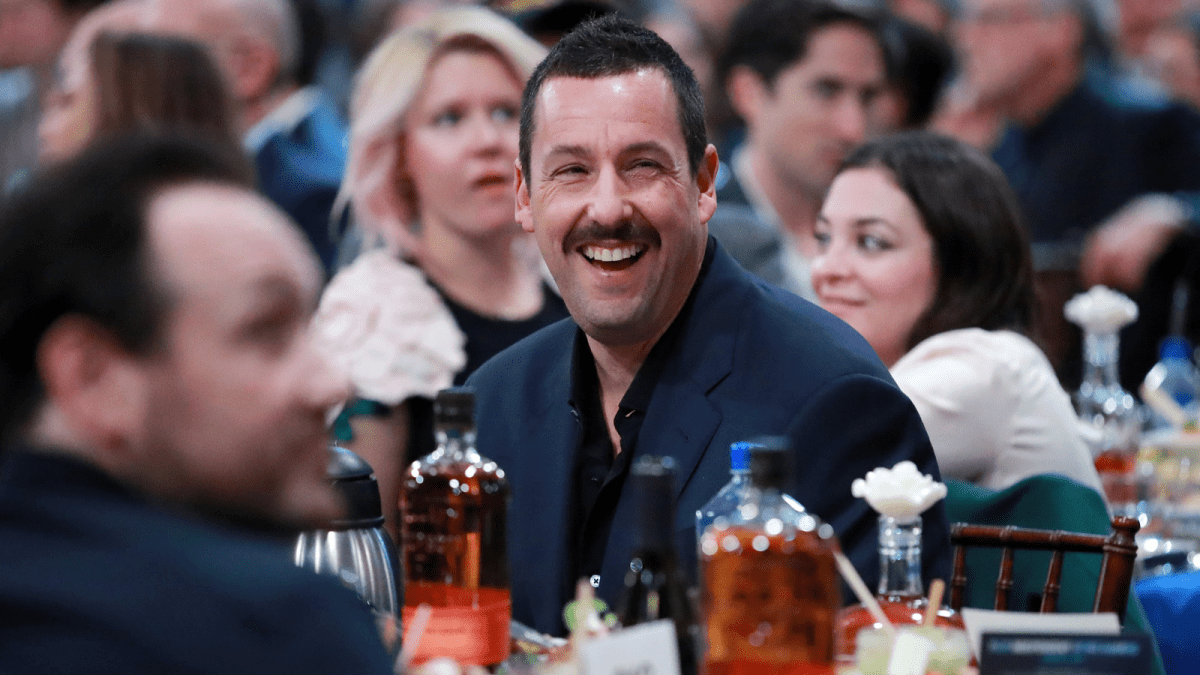 Adam Sandler attends The Louvre, serving Dad on Hawaiian Holiday realness