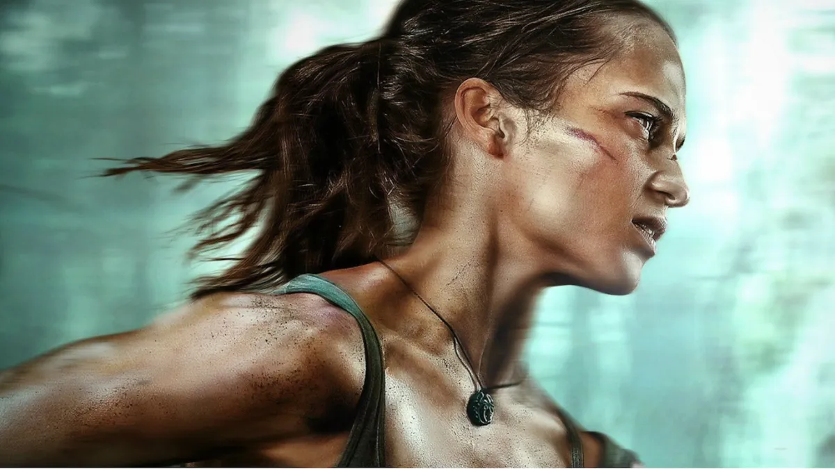 Alicia Vikander in character as Lara Croft in ‘Tomb Raider’