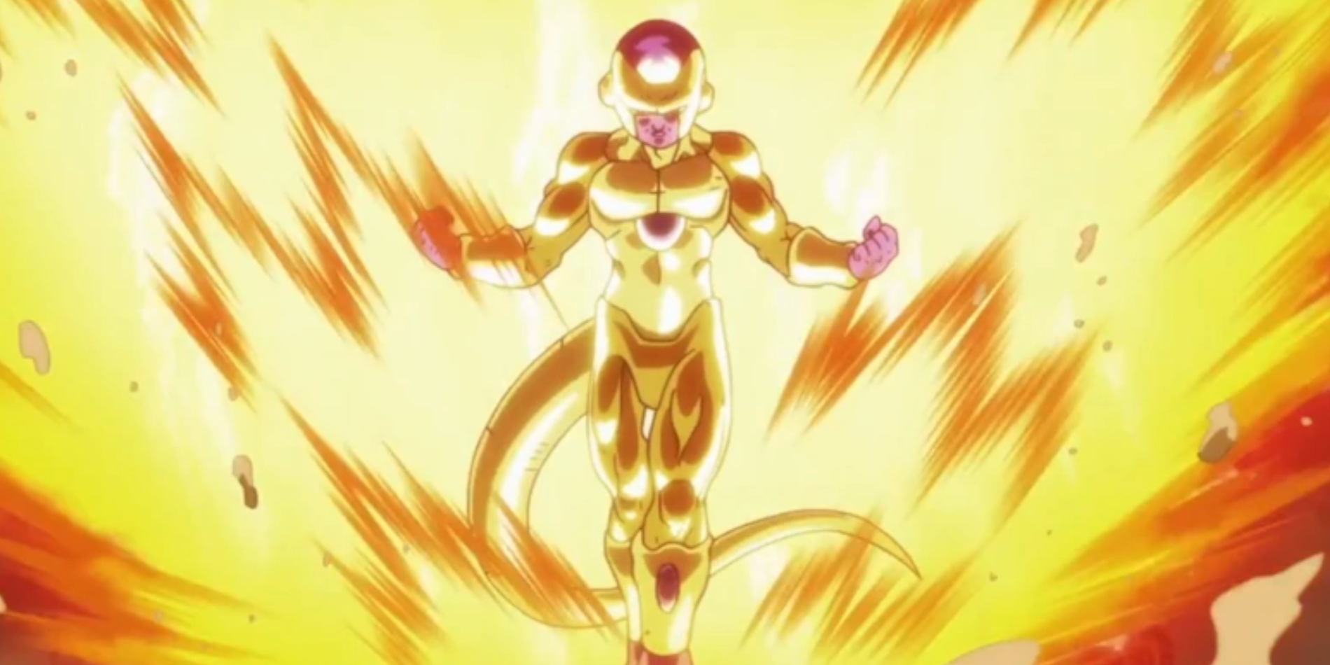 Frieza in his True Golden Form 1 is levitating.