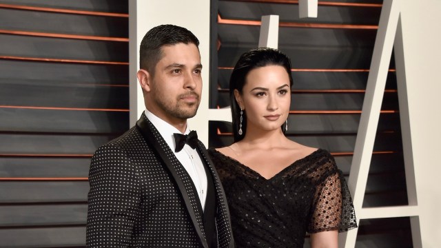 Demi Lovato and Wilmer Valderrama attend the 2016 Vanity Fair Oscar Party Hosted By Graydon Carter at the Wallis Annenberg Center for the Performing Arts on February 28, 2016 in Beverly Hills, California.
