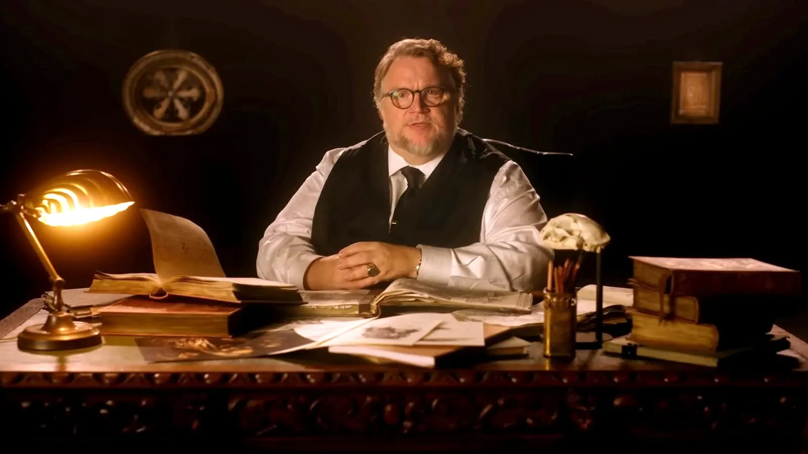 Guillermo del Toro's Cabinet of Curiosities Del Toro at Desk