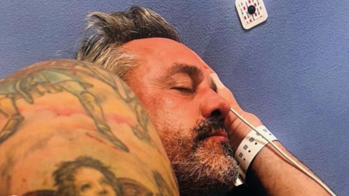 Photo of Nicholas Brendon hospitalized from the actor's Instagram account