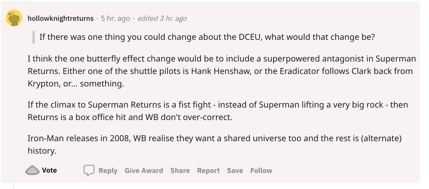 Si hay algo que podrías cambiar sobre el DCEU, ¿qué sería? Reddit tiene algunas sugerencias | Noticias de Buenaventura, Colombia y el Mundo