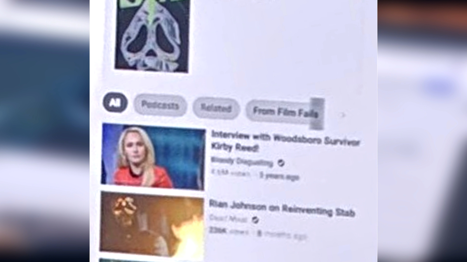 YouTube thumbnail of Kirby Reed (Hayden Panettiere) in 'Scream (2022'