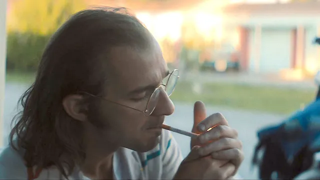 Shia LeBeouf smoking a cigarette in 'Honey Boy'