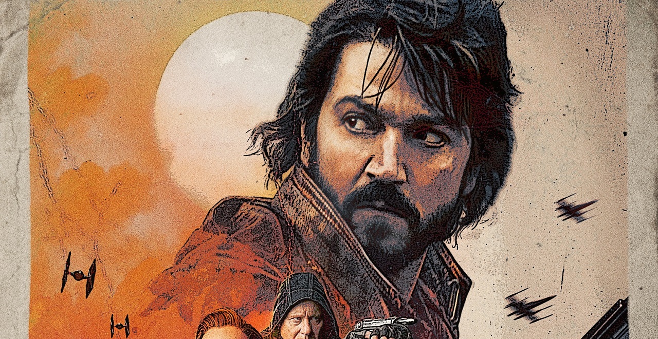 An illustration of Diego Luna in character in ‘Andor’