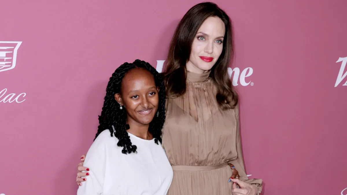Zahara Jolie-Pitt and Angelina Jolie attend Variety's Power Of Women at Wallis Annenberg Center for the Performing Arts on September 30, 2021 in Beverly Hills, California.
