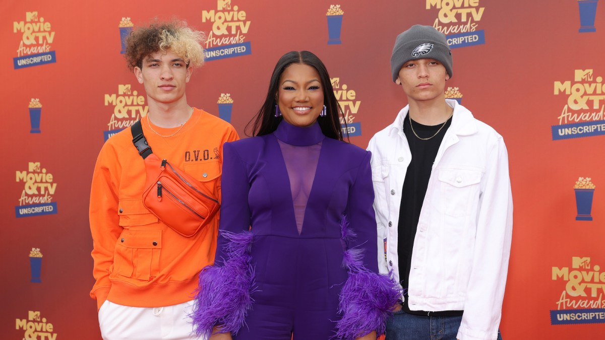 Garcelle Beauvais attends MTV Movie and TV Awards with sons Jaid and Jax