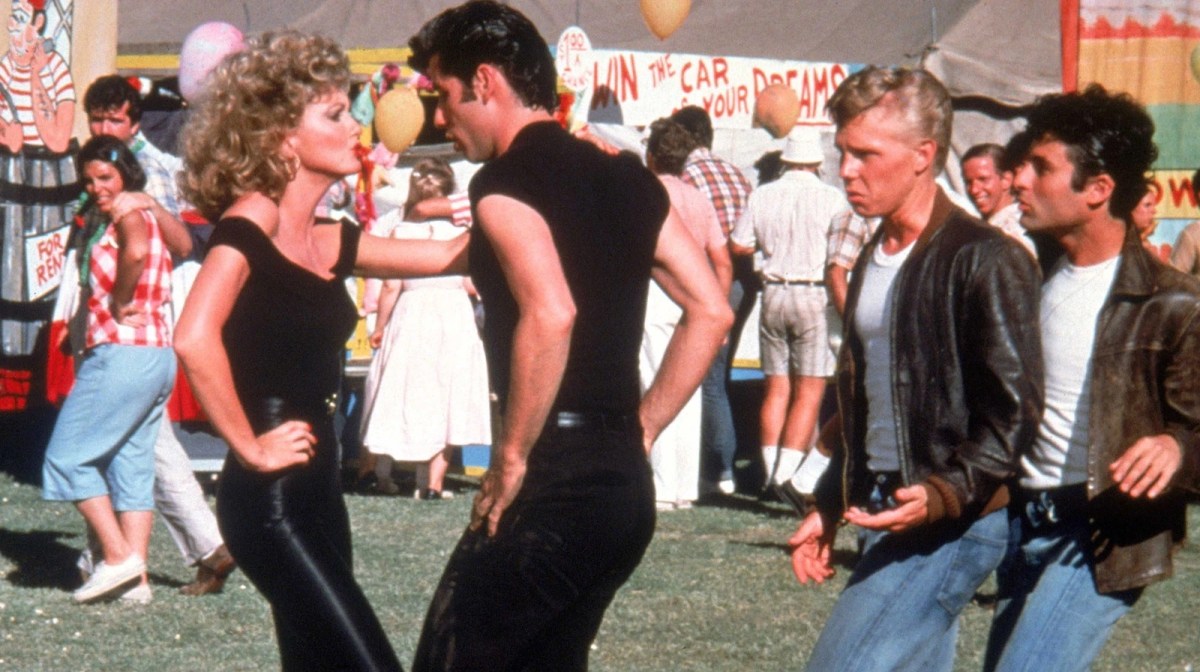 Sandy and Danny dance during Grease