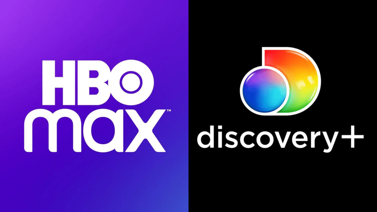 HBO Max and Discovery Plus logos
