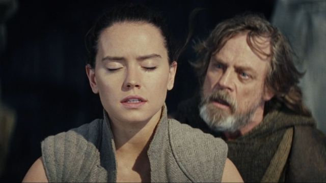 Why did Rey lie to Luke Skywalker?