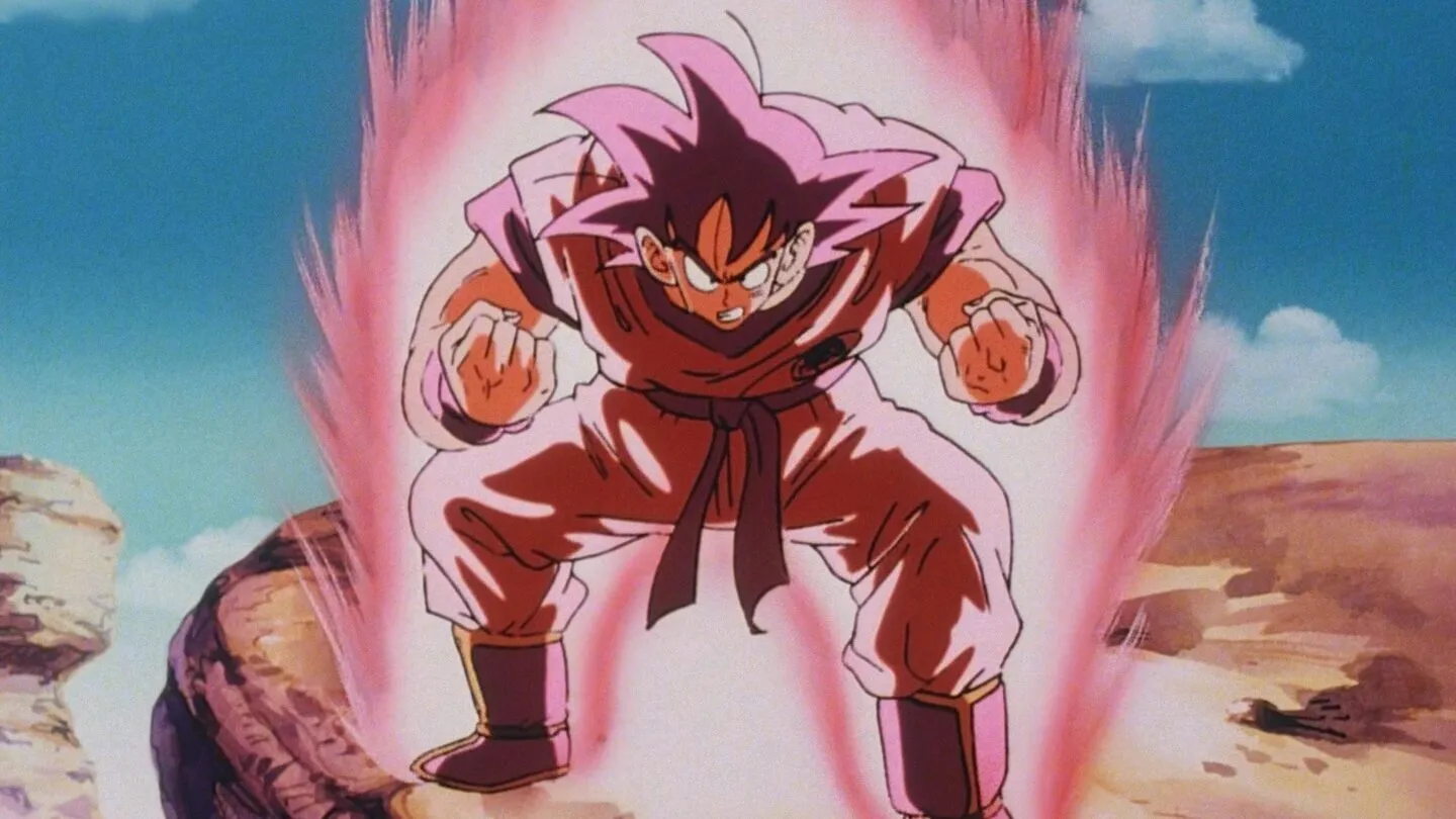 Goku using Kaioken.