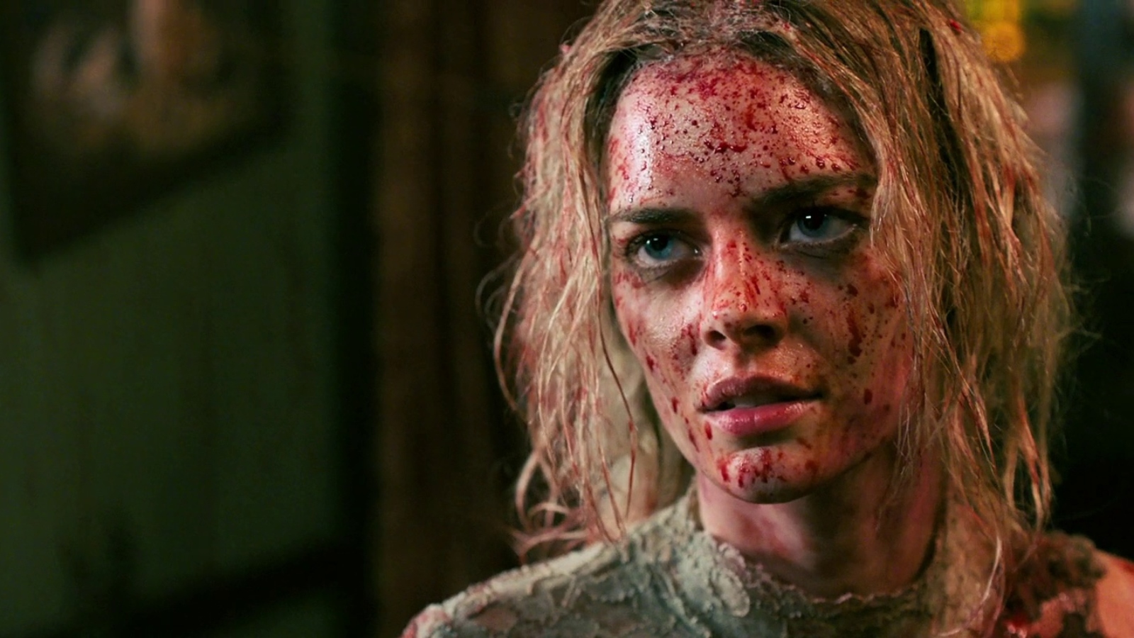 Samara Weaving covered in blood as Grace in Ready or Not
