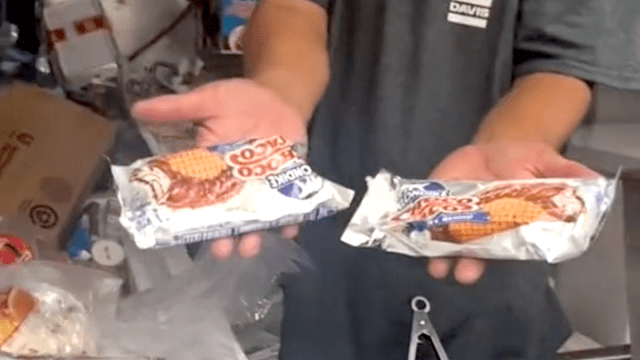 A close up on a pair of Choco Tacos in viral TikTok video