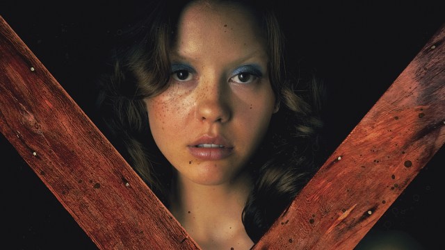 Mia Goth as Maxine Minx in the poster for 'X'