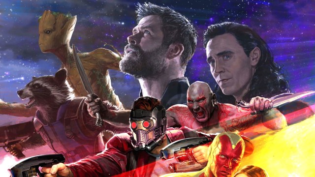 Thor Loki Groot Roket Star-Lord Vision Avengers: Infinity War