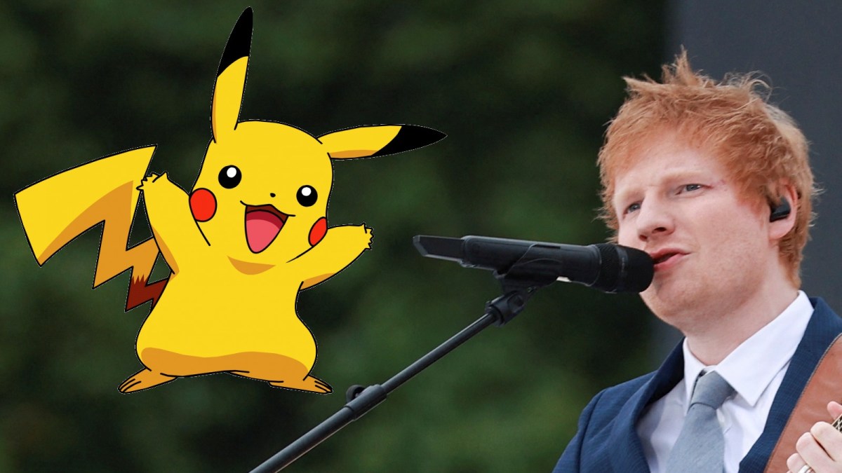 Pikachu and Ed Sheeran