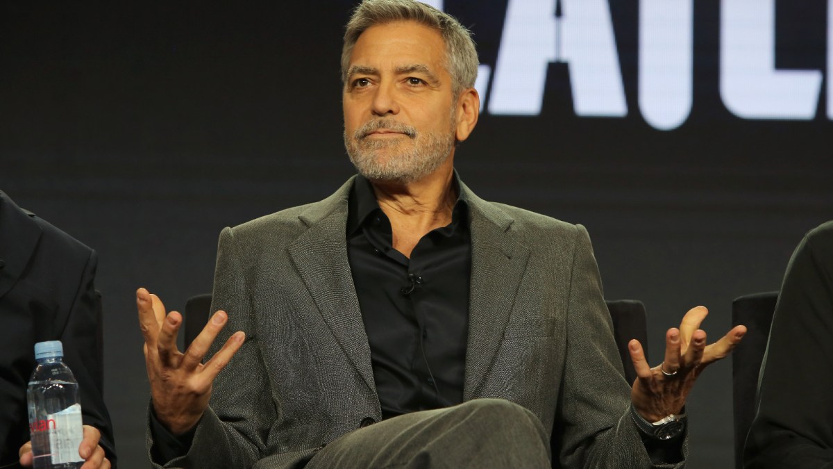 George Clooney of 'Catch 22' speaks onstage during the Hulu Panel during the Winter TCA 2019 on February 11, 2019 in Pasadena, California