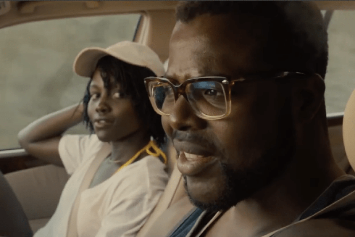 Lupita Nyong'o and Winston Duke as Adelaide and Gabe Wilson, Us (2019)