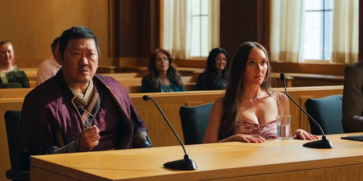 Benedict Wong and Patty Guggenheim as Wong and Madisynn, She-Hulk: Attorney at Law (2022)