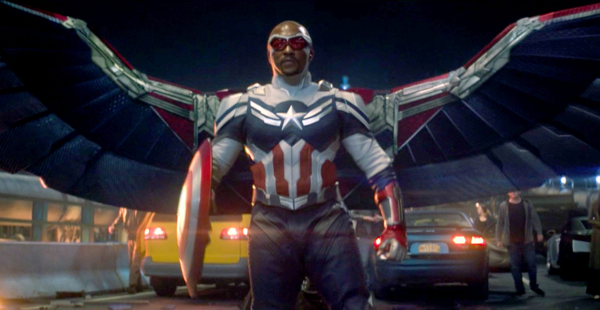 Anthony Mackie como o Falcão/Capitão América, O Falcão e o Soldado Invernal (2021)