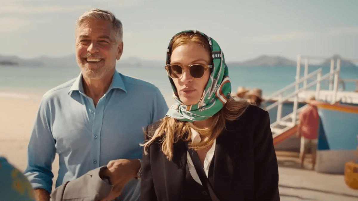 George Clooney and Julia Roberts as David and Georgia, Ticket to Paradise (2022)