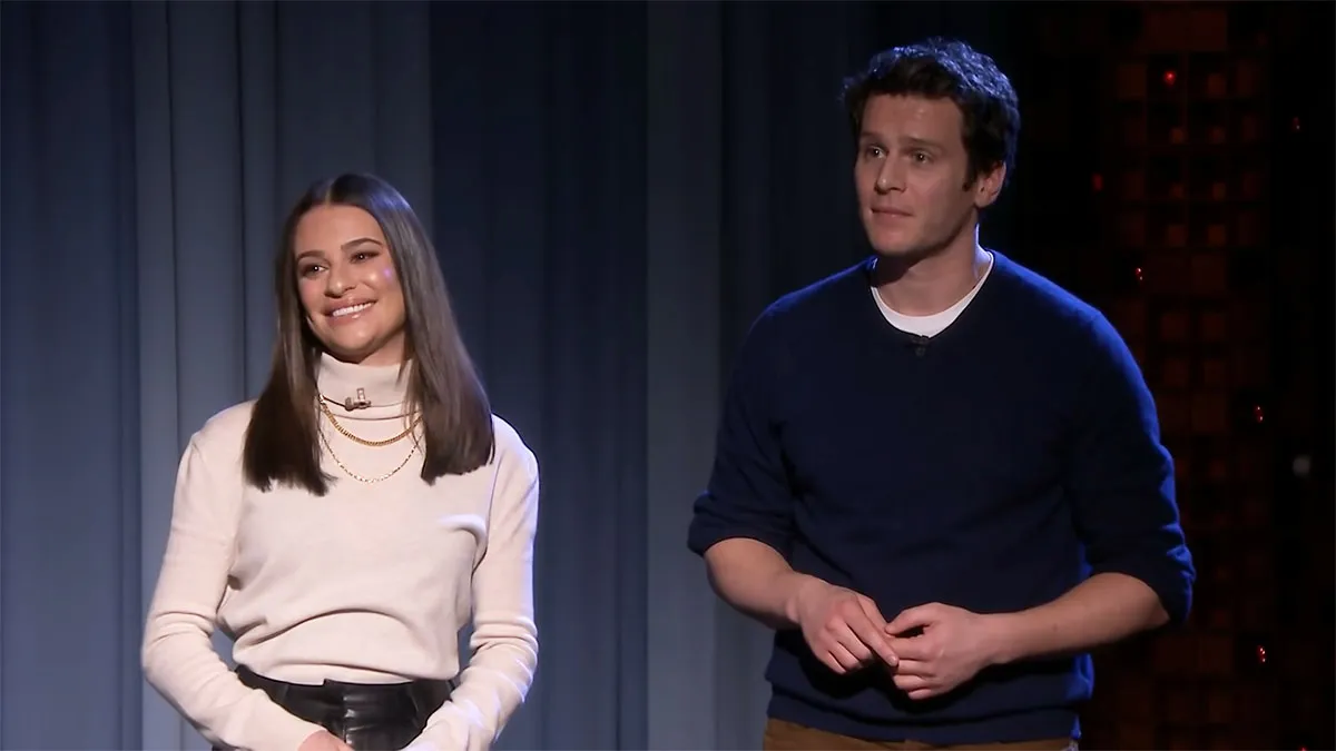 How did Jonathan Groff react to Lea Michele s first Funny Girl