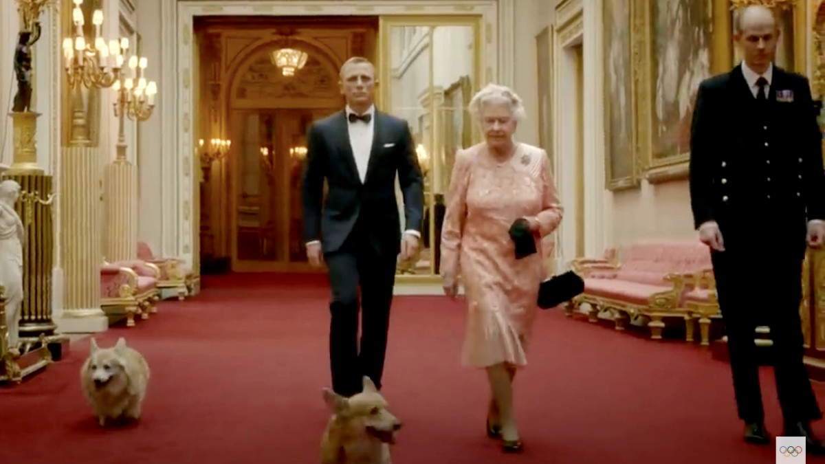Screengrab of Queen Elizabeth II from The Olympics YouTube channel
