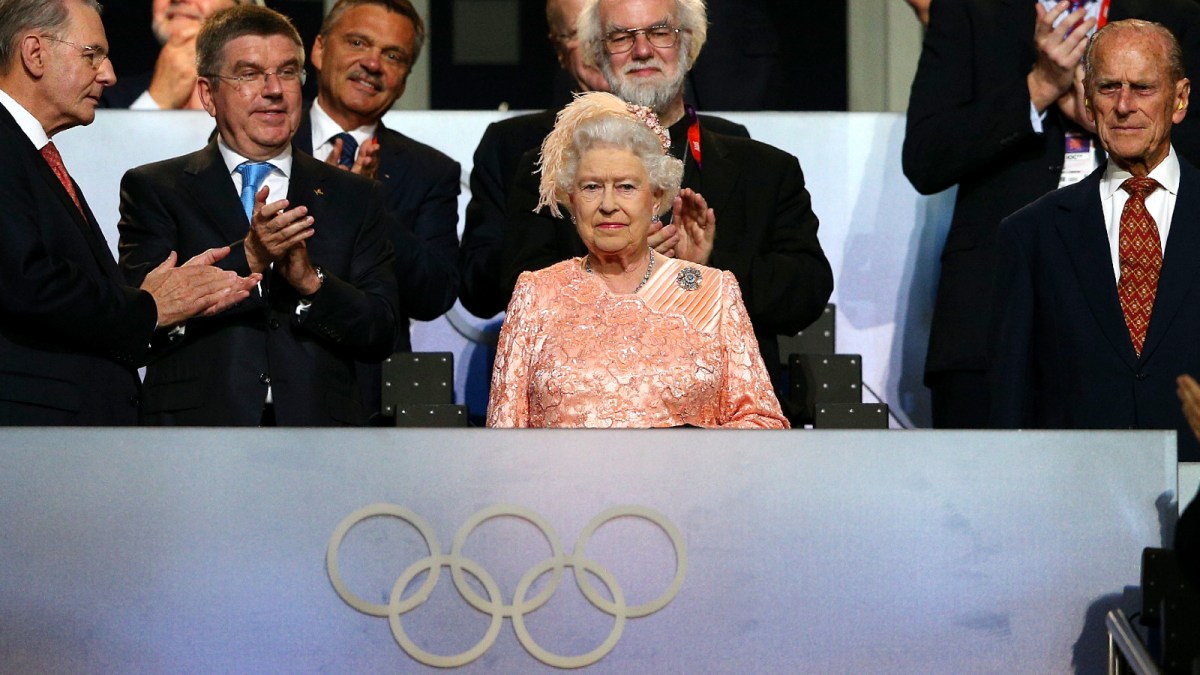 Queen Elizabeth II attends the Opening Ceremony of the London 2012 Olympic Games at the Olympic Stadium on July 27, 2012 in London, England.