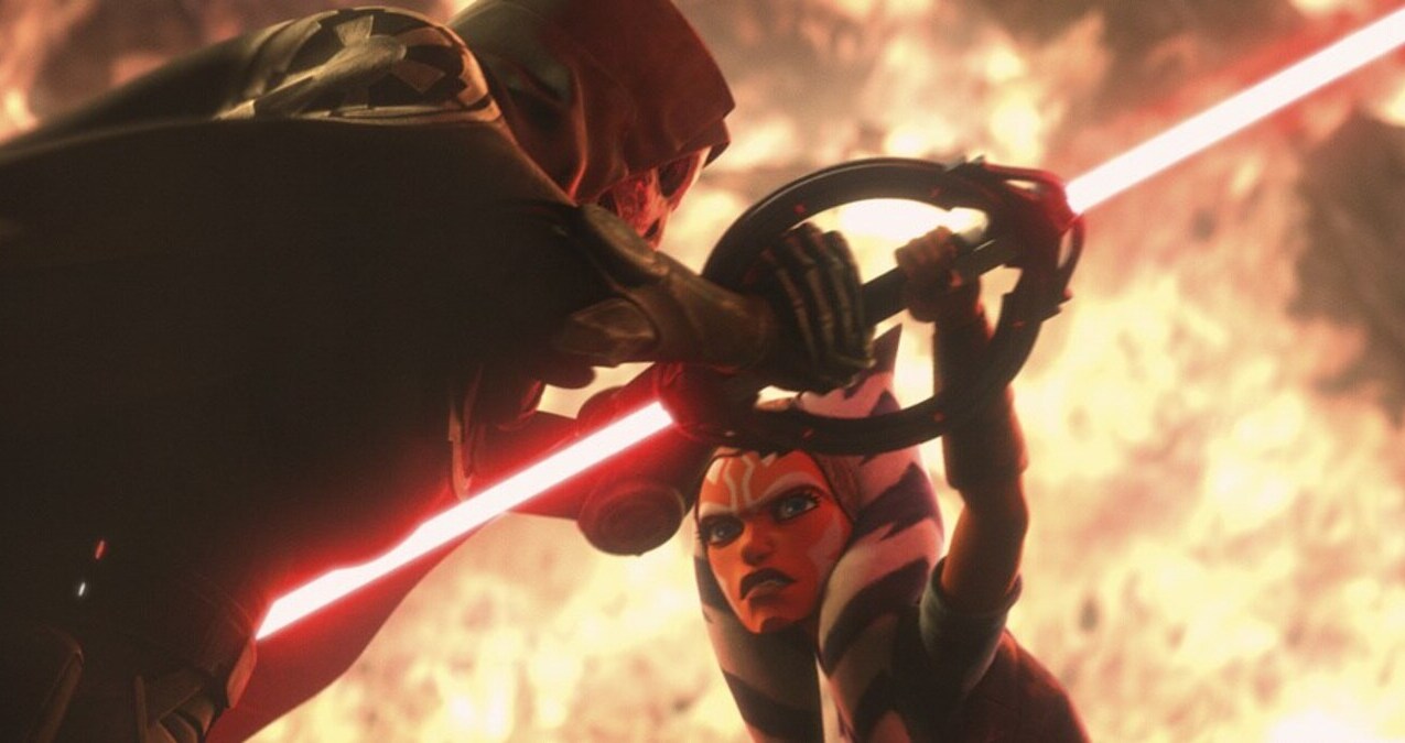 Ahsoka Tano and the Inquisitor in 'Tales of the Jedi' 