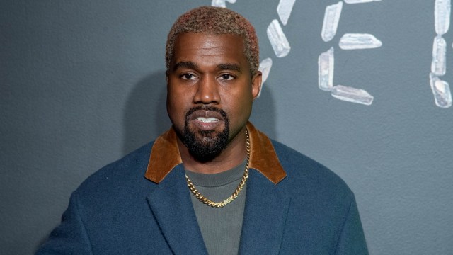 Kanye West attends the the Versace fall 2019 fashion show at the American Stock Exchange Building in lower Manhattan on December 02, 2018 in New York City.