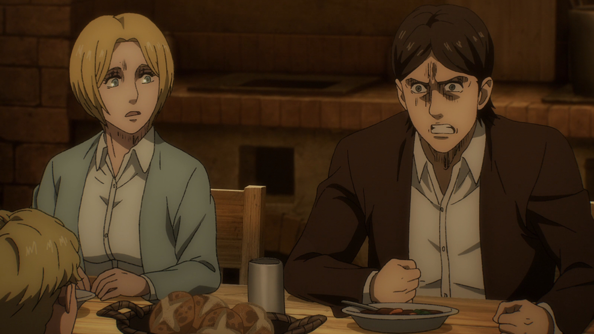 Grisha and Dina Yeager in Attack on Titan.