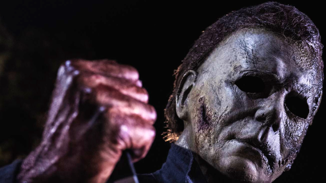 Michael Myers wearing a mask