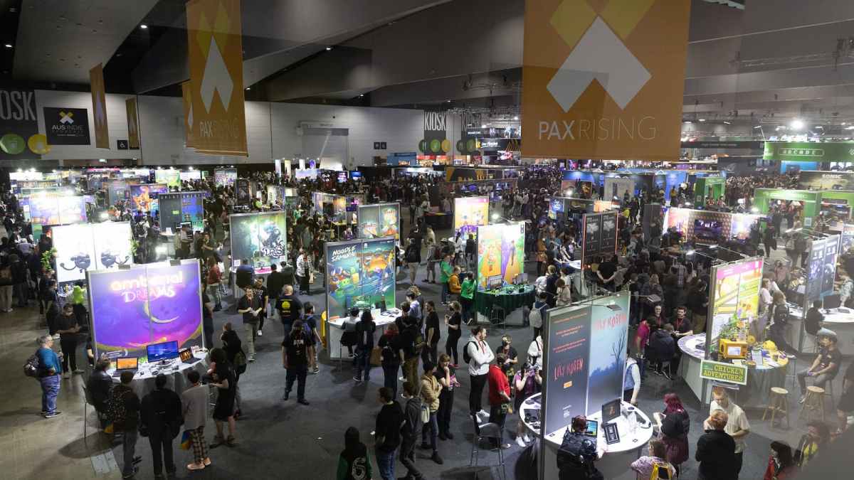 An image of the indie booths at PAX Aus