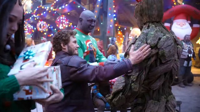Star-Lord, Mantis, Groot and Drax in The Guardians of the Galaxy Holiday Special
