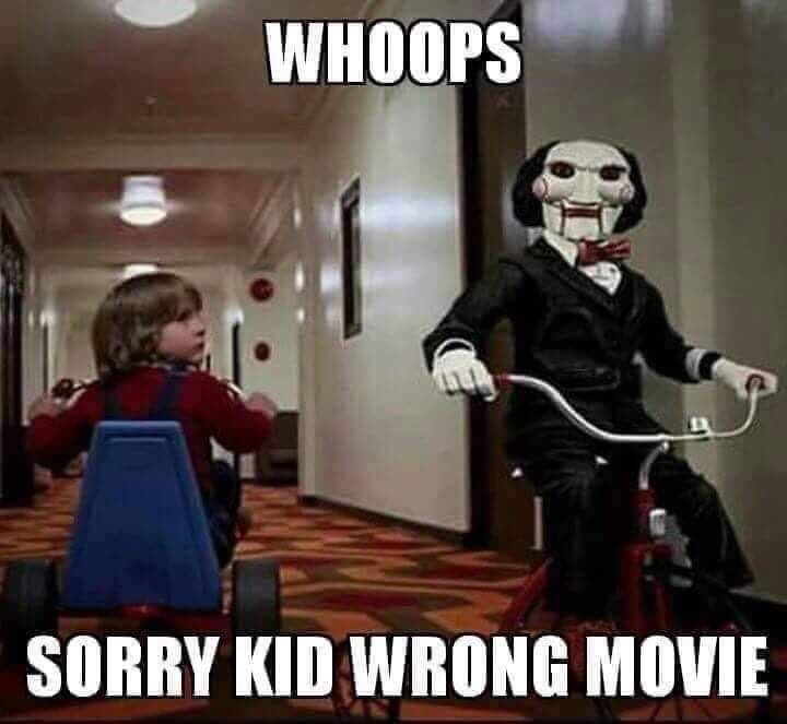 Saw meets The Shining meme