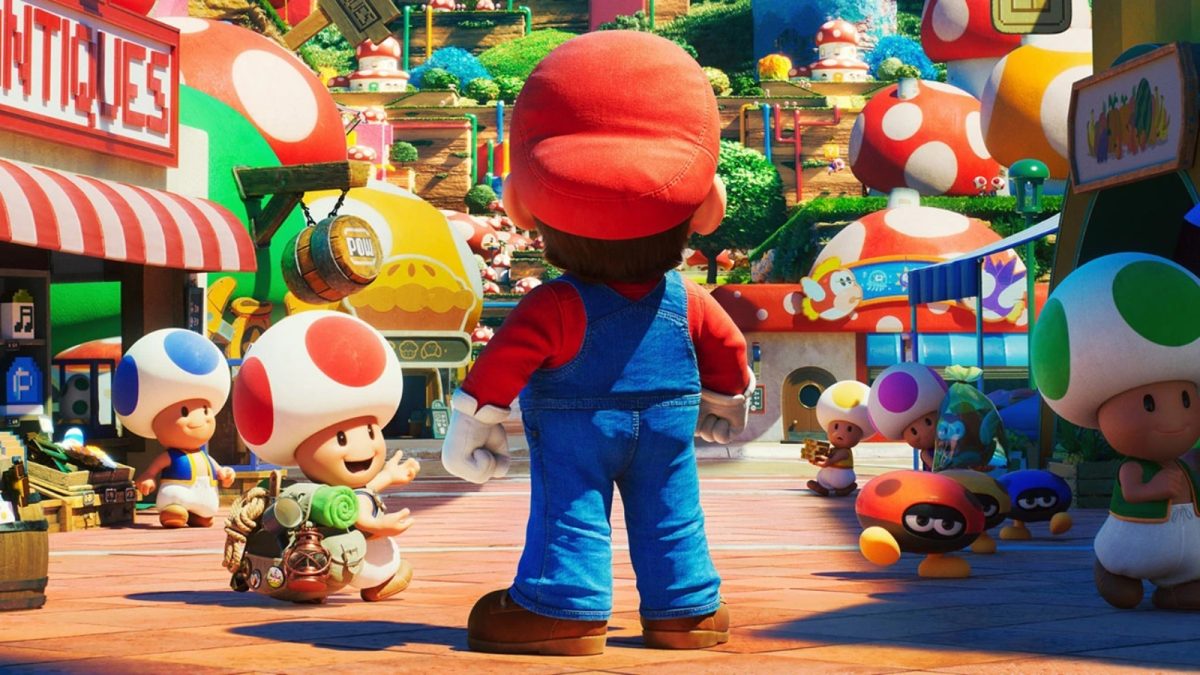 Mario and Toad in The Super Mario Bros. Movie