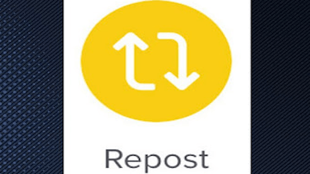 TikTok Repost button