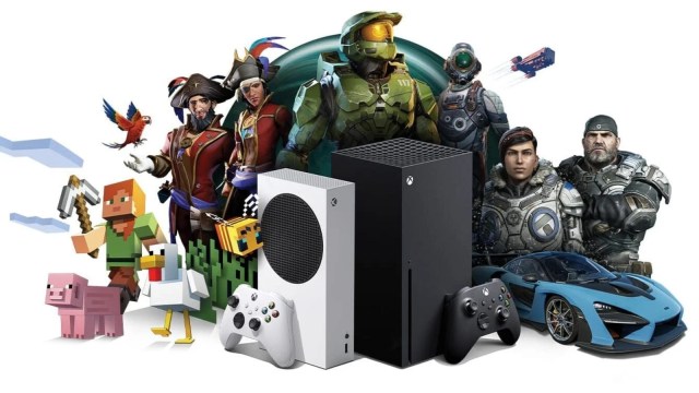 Microsoft Xbox banner featuring several game characters