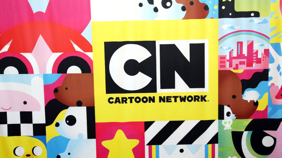A view of the cartoon backdrop at the Cartoon Network: "The Powerpuff Girls" signing at New York Comic Con on October 8, 2016 in New York City.