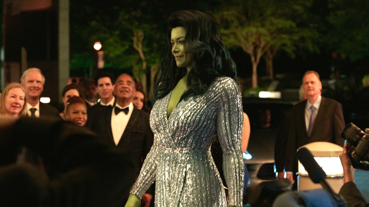 Tatiana Maslany as Jennifer "Jen" Walters/She-Hulk in Marvel Studios' She-Hulk: Attorney at Law