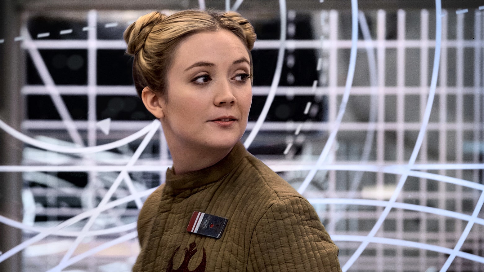 Billie Lourd as Lieutenant Connix in 'Star Wars'