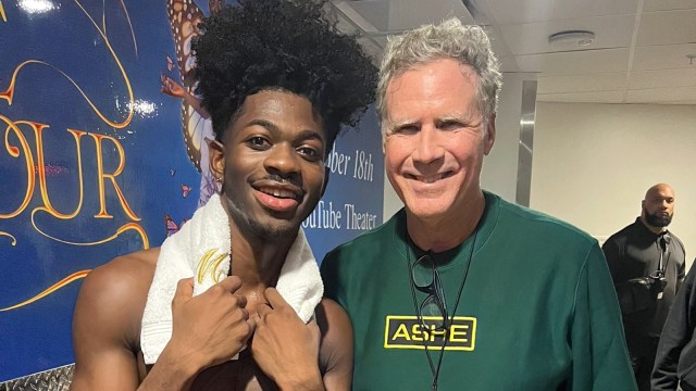 Photo of Lil Nas X and Will Ferrell from Lil Nas X's Twitter