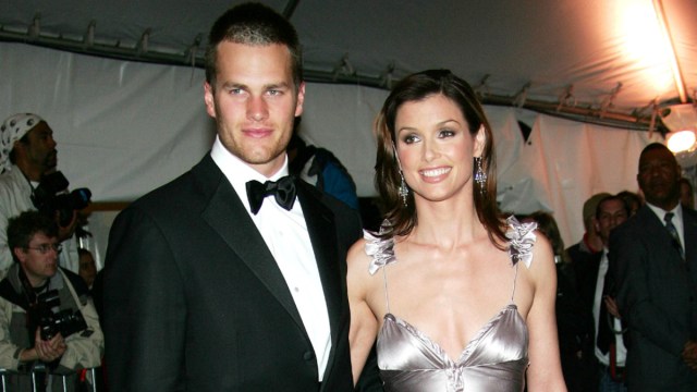 Actress Bridget Moynahan and NFL quarterback Tom Brady attend the MET Costume Institute Gala Celebrating Chanel at the Metropolitan Museum of Art May 2, 2005 In New York City.