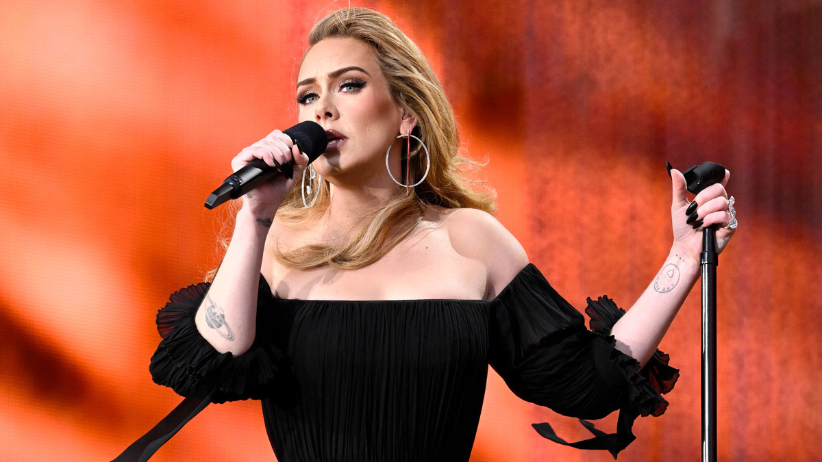 Adele performs on stage as American Express present BST Hyde Park in Hyde Park on July 02, 2022 in London, England.