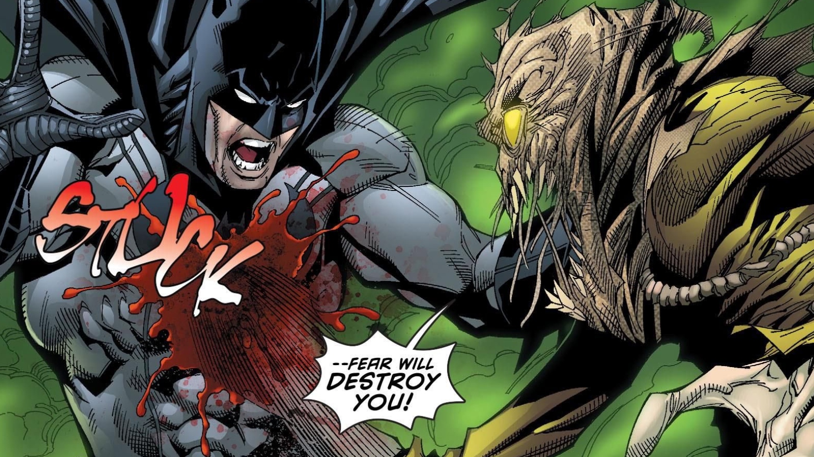 Batman fights Scarecrow