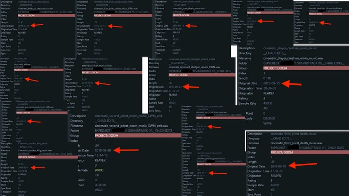 Doom Eternal OST Metadata