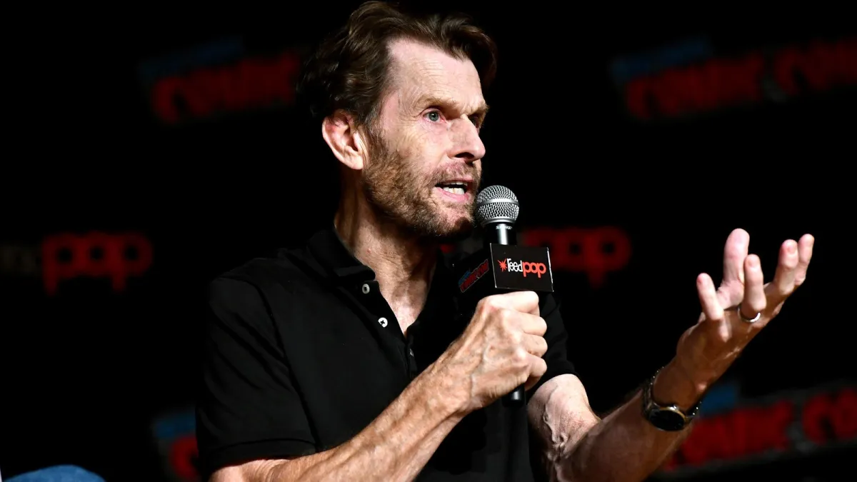 Kevin Conroy speaks on stage during Batman Beyond 20th Anniversary at New York Comic Con 2019 Day 4 at Jacob K. Javits Convention Center