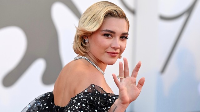 Florence Pugh attends the "Don't Worry Darling" red carpet at the 79th Venice International Film Festival on September 05, 2022 in Venice, Italy.